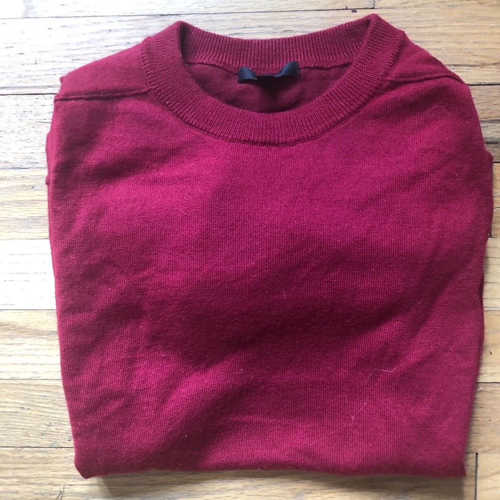 ⬇️65 J Crew Red Crew Neck Sweater M